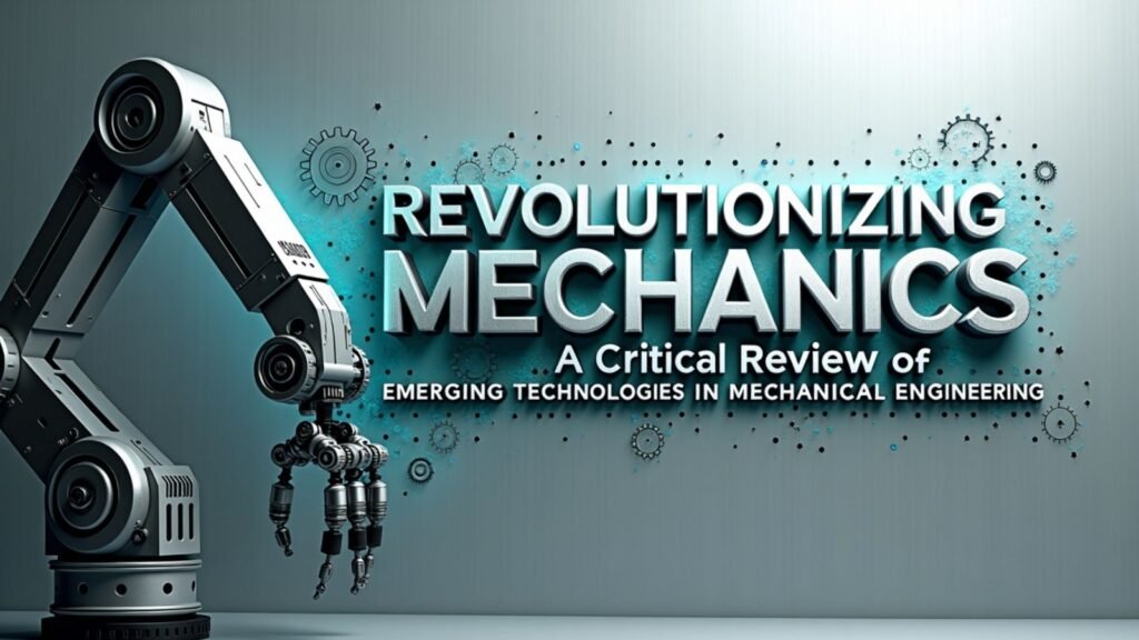 Revolutionizing Mechanics: A Critical Review of Emerging Technologies in Mechanical Engineering